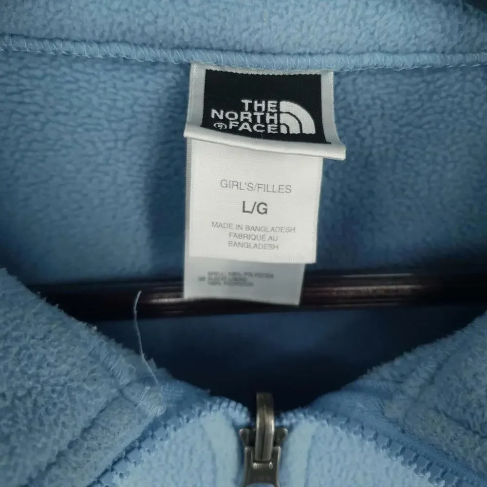 The North Face Fleece‎ Jacket Girls Size Large Blue Full Zip
